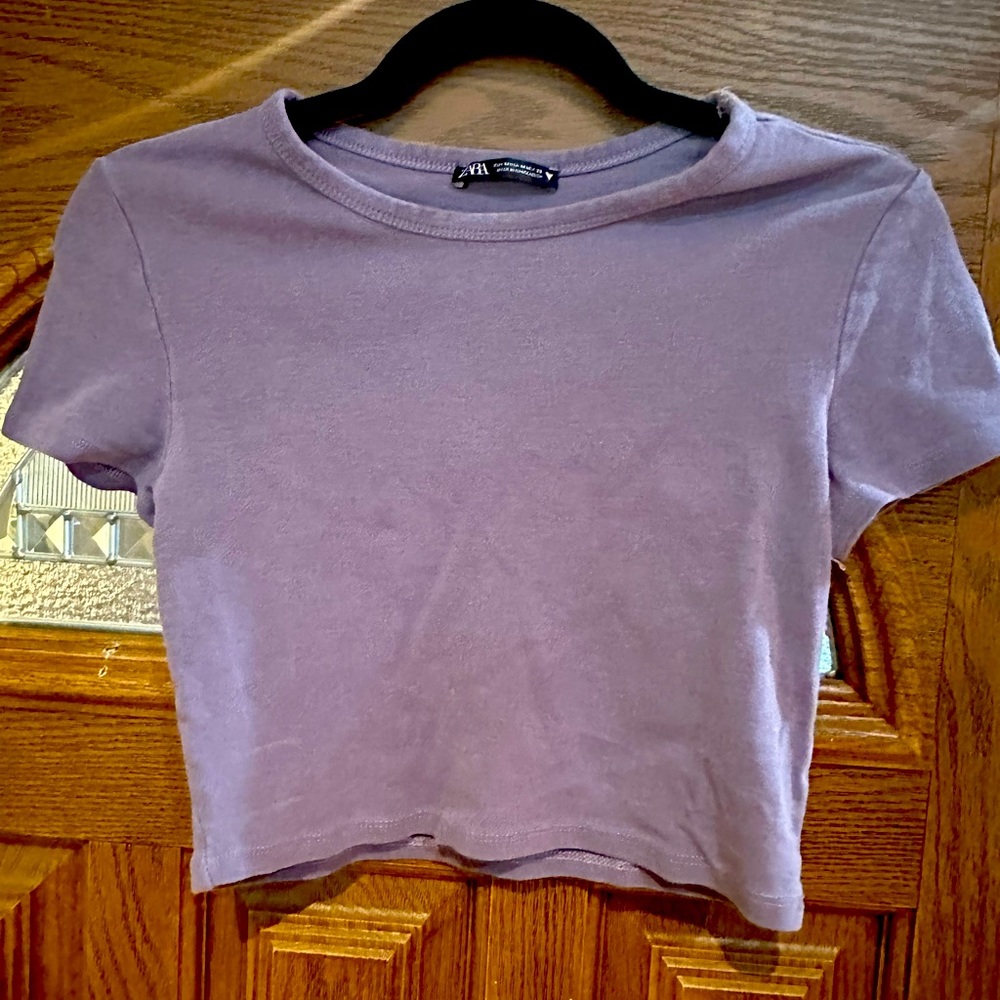 Zara Purple Crop Top - Medium ☀️